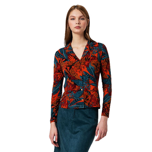 SURKANA - Camicia stampata con colletto a revers-SURKANA-VIALESCARPE