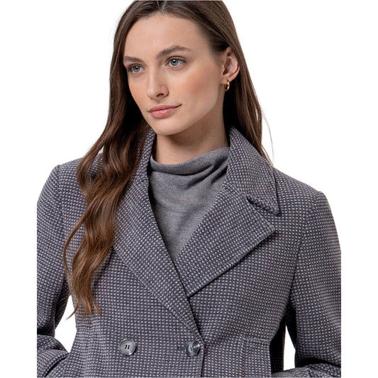 SURKANA Cappotto Corto Pied-de-Poule Grigio-SURKANA-VIALESCARPE
