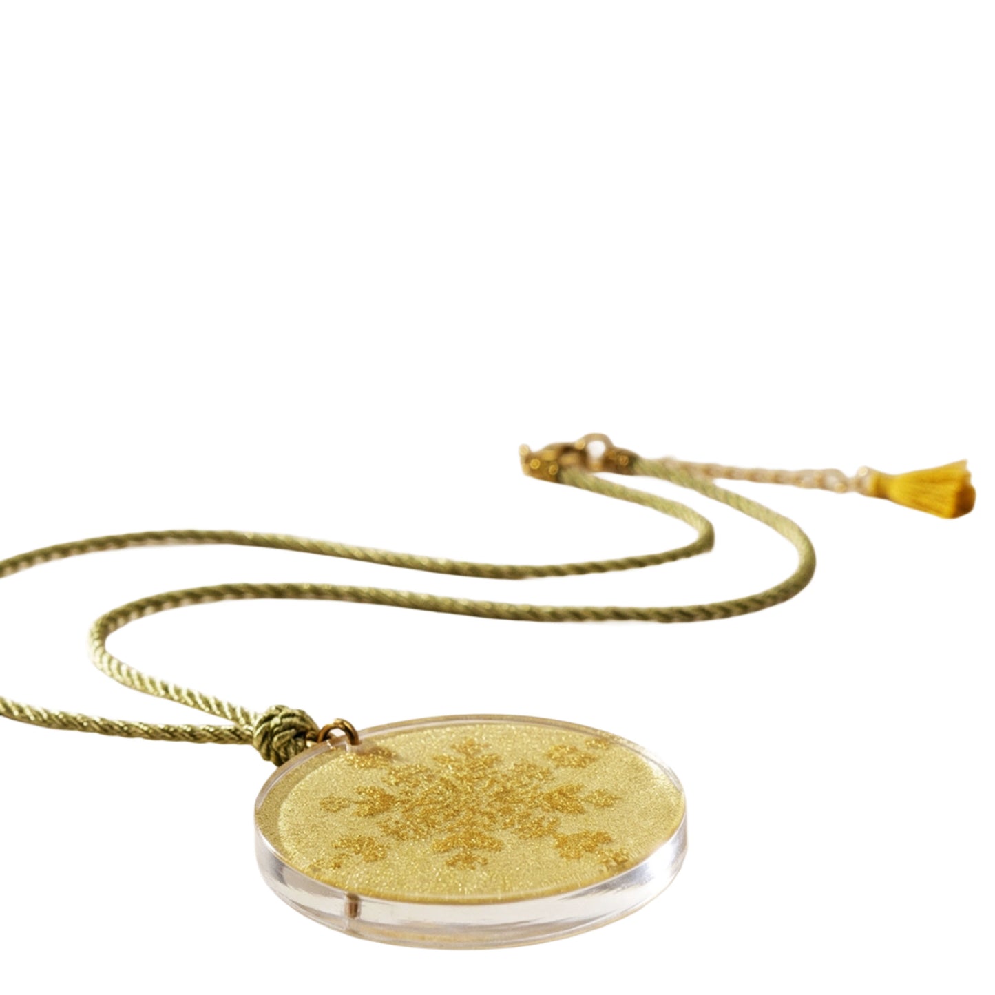 SURKANA Collana con medaglione mandala oro