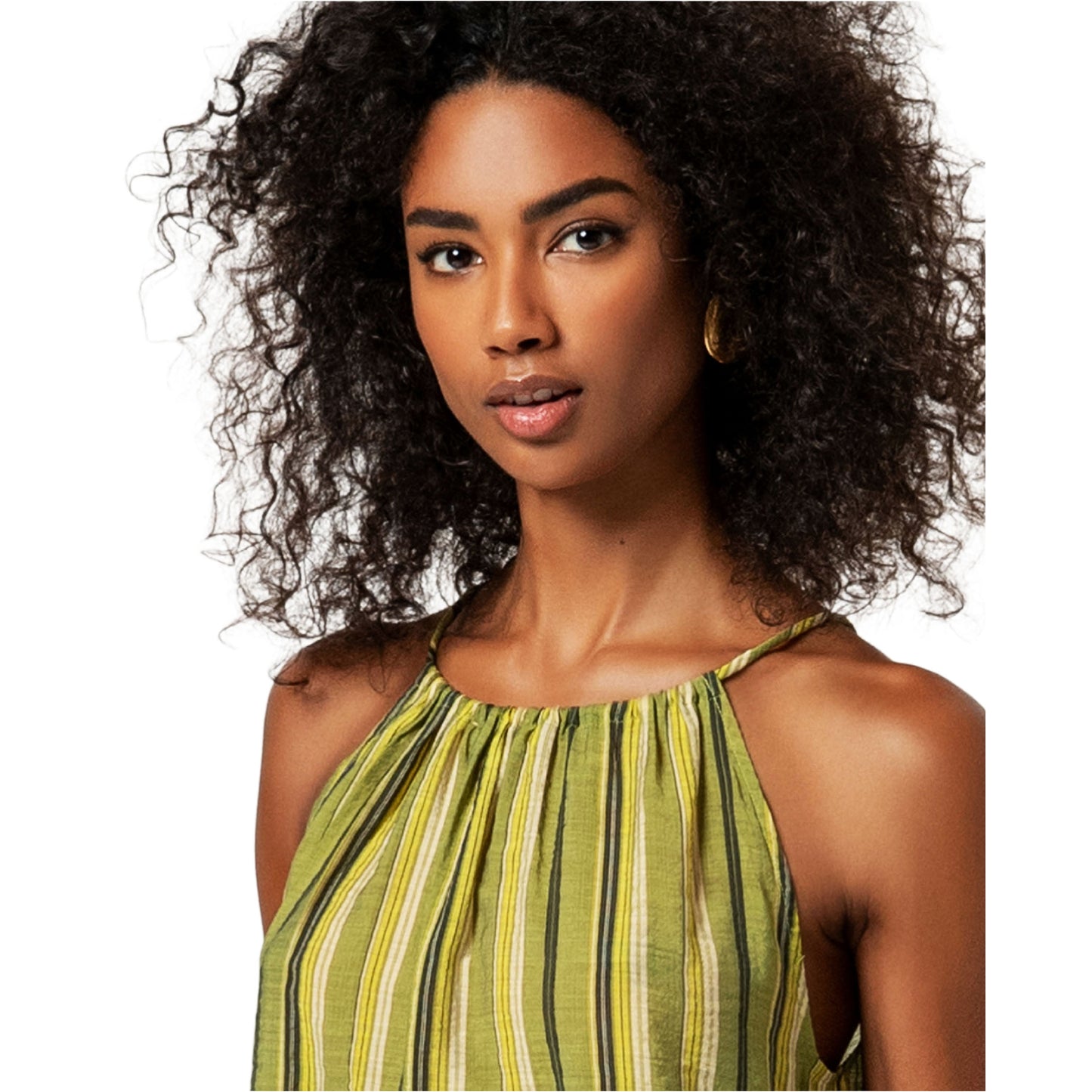 SURKANA Top a spalline con scollo halter Multicolore