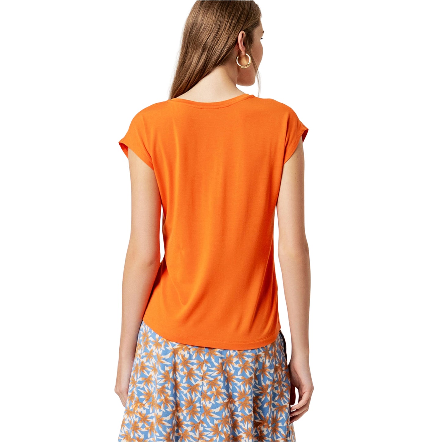 SURKANA T-shirt con collo a V Arancio