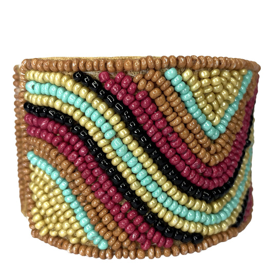 SURKANA Bracciale rigido multicolor con motivo arcobaleno