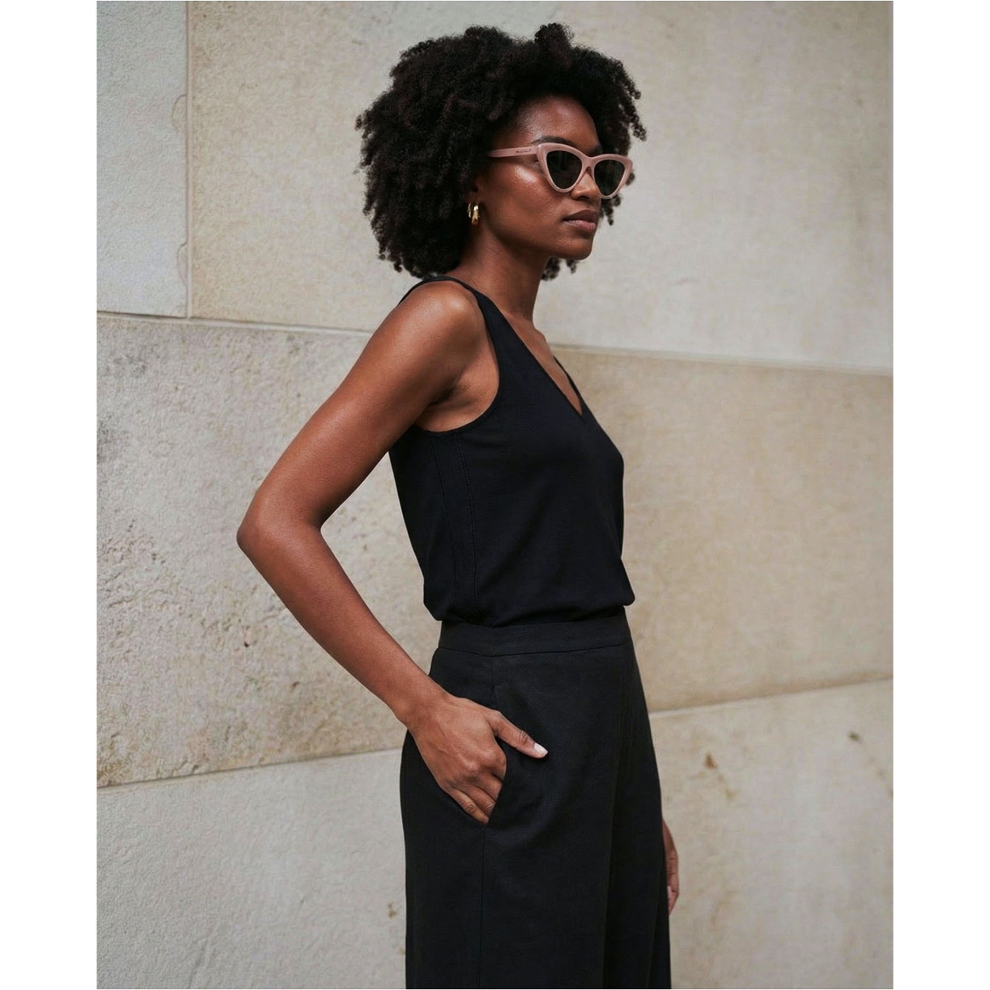 SURKANA Top a spalline Nero-SURKANA-VIALESCARPE