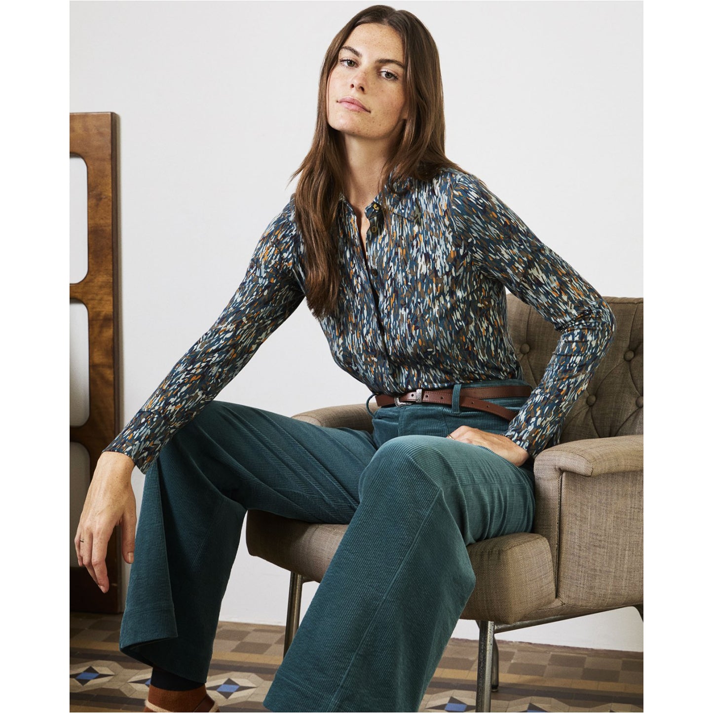 SURKANA - Camicia a maniche lunghe elastica e fluida-SURKANA-VIALESCARPE