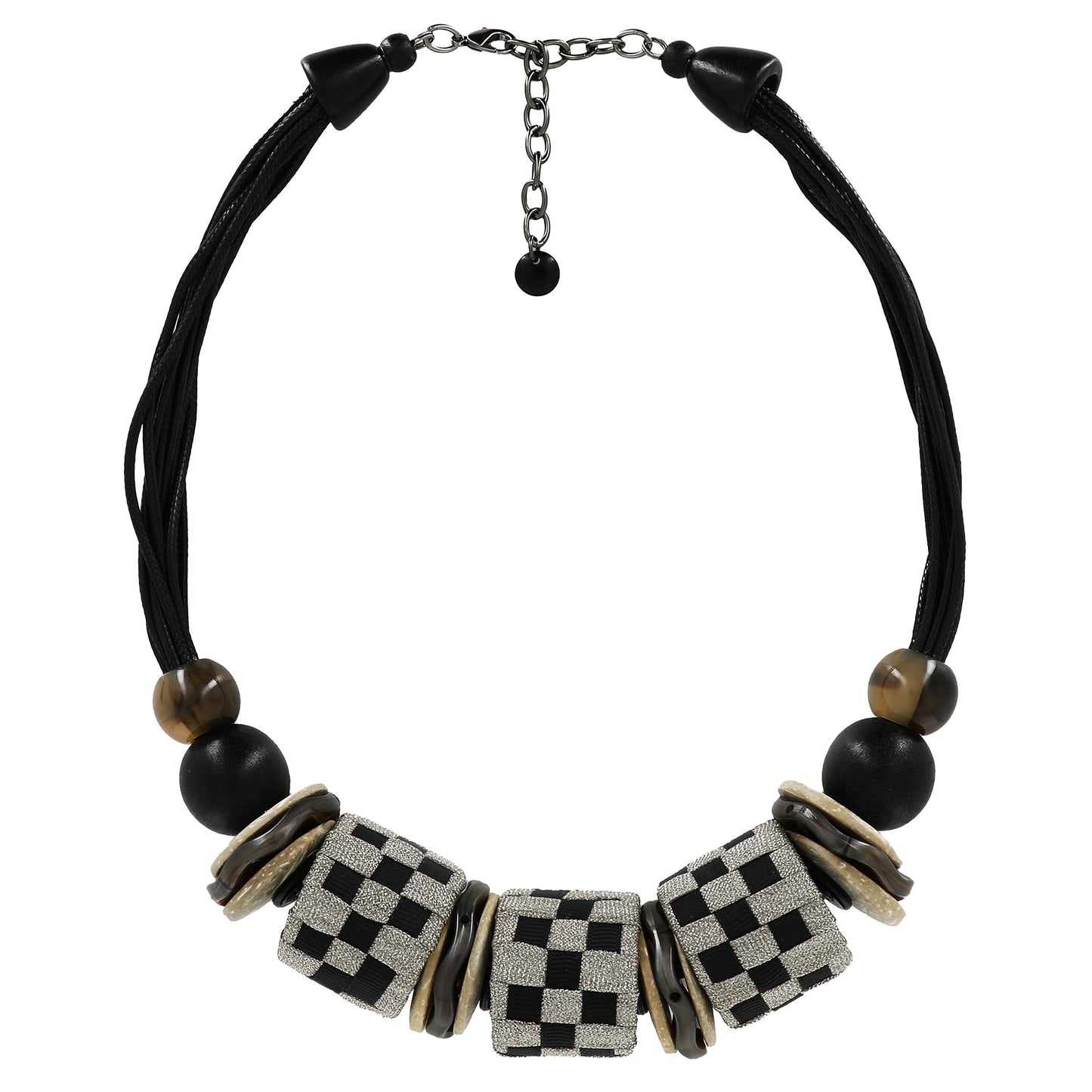 KARAKORUM Collana IVETTE Ecru e Nero-KARAKORUM-VIALESCARPE
