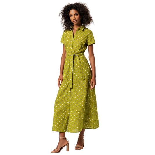 SURKANA Vestito camicia a maniche corte Verde