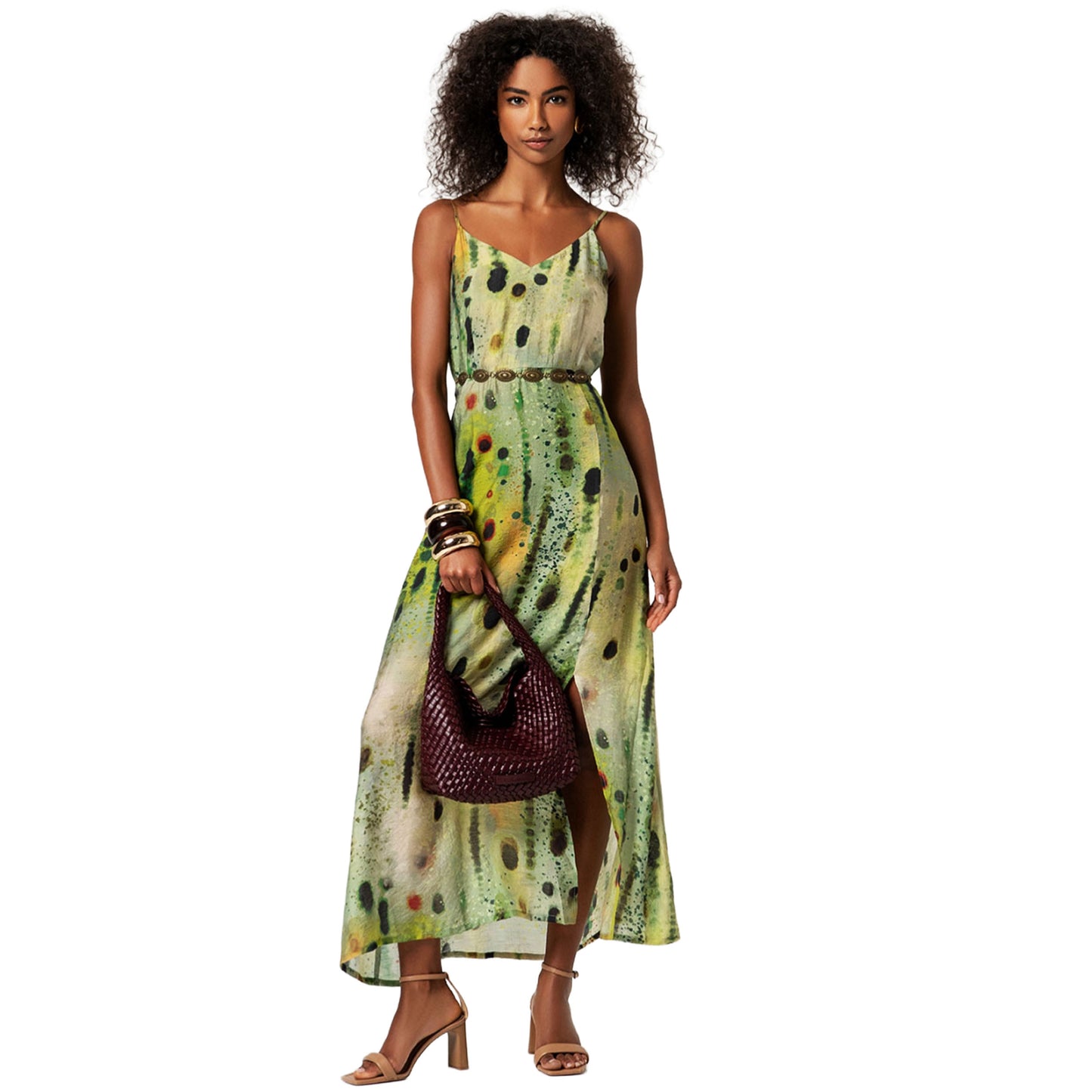 SURKANA Vestito a spalline con scollo a V Verde-SURKANA-VIALESCARPE