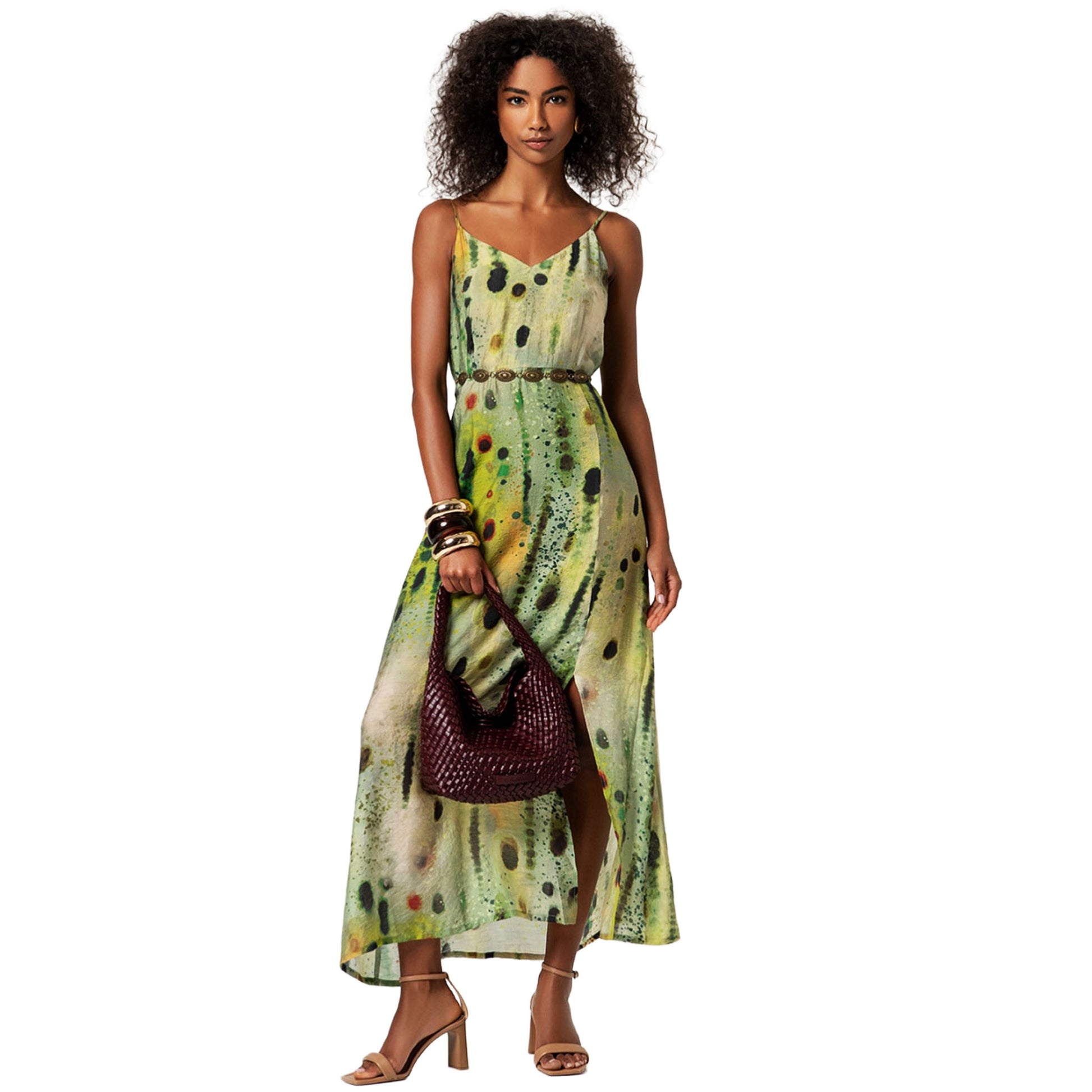 SURKANA Vestito a spalline con scollo a V Verde-SURKANA-VIALESCARPE