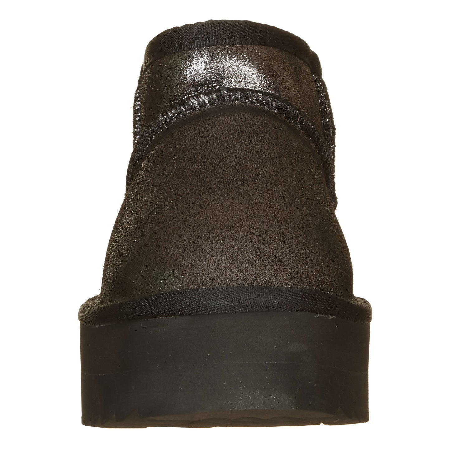 Ankle boots laminati fodera lana, con platform