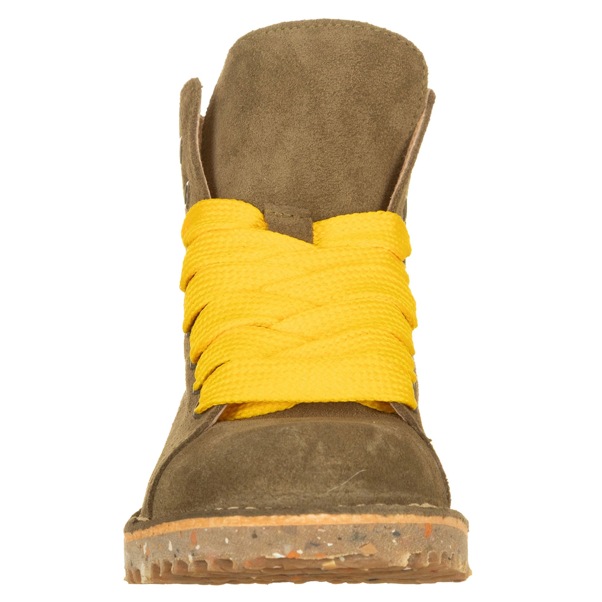 ATXA Boots Scamosciati Kaki con Lacci Gialli-ATXA-VIALESCARPE