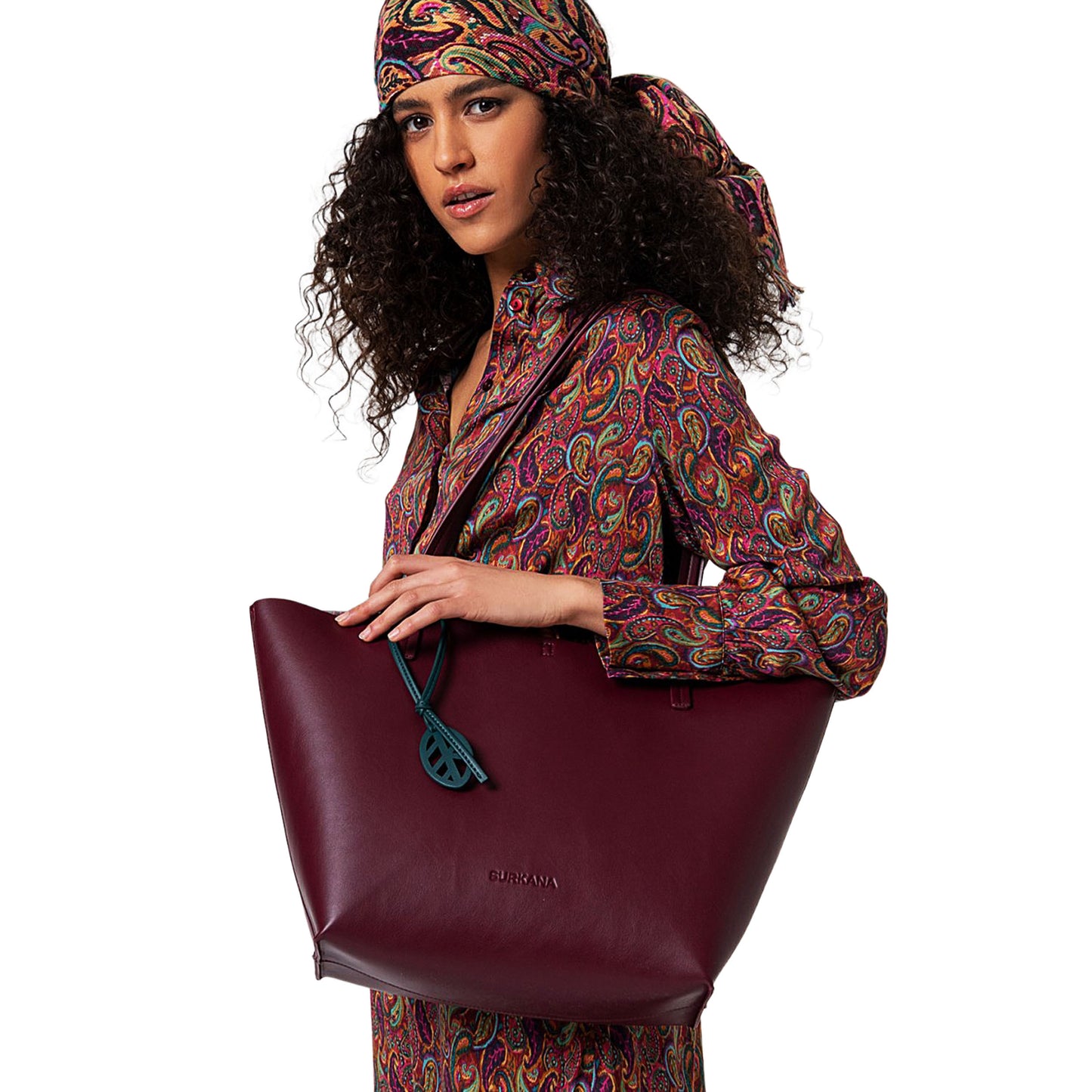 SURKANA - Shopper reversibile con borsa interna per articoli Bordeaux-SURKANA-VIALESCARPE
