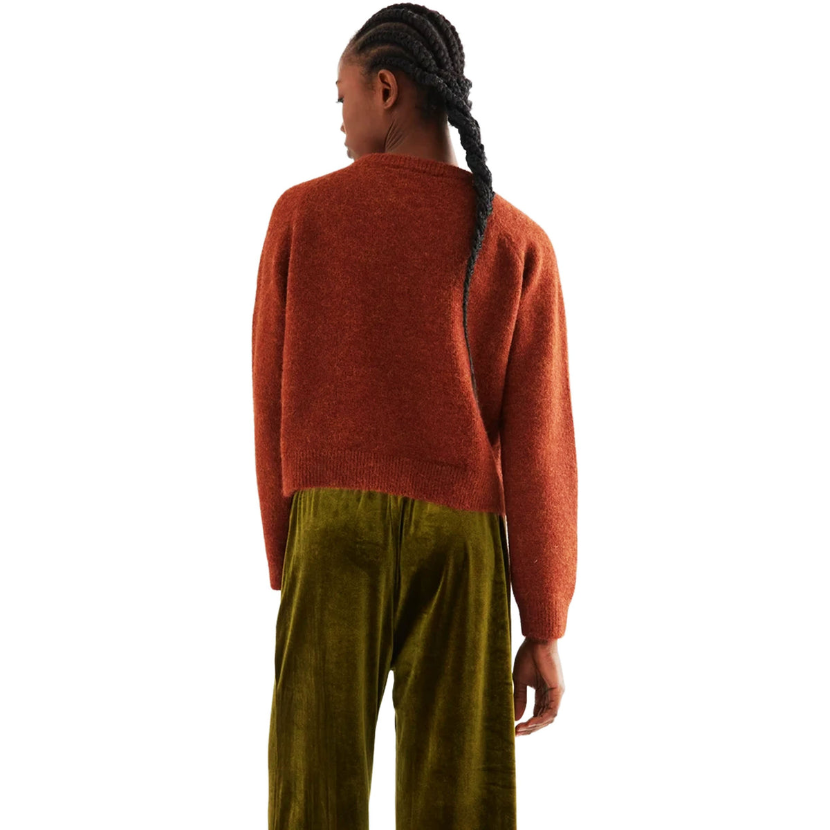 COMPAÑÍA FANTÁSTICA Cardigan in maglia di misto lana Ruggine