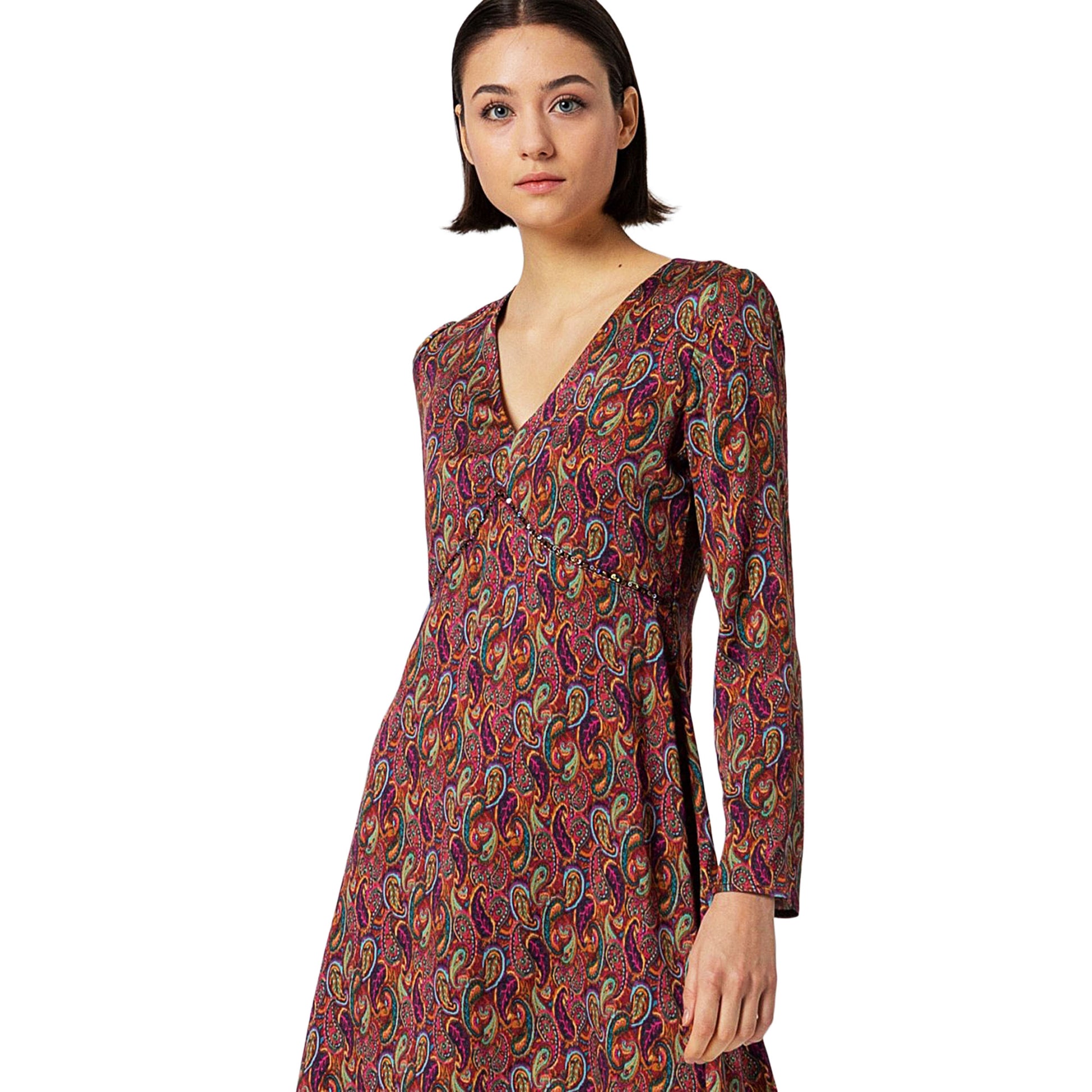 SURKANA - Vestito skater al ginocchio Kaki-SURKANA-VIALESCARPE