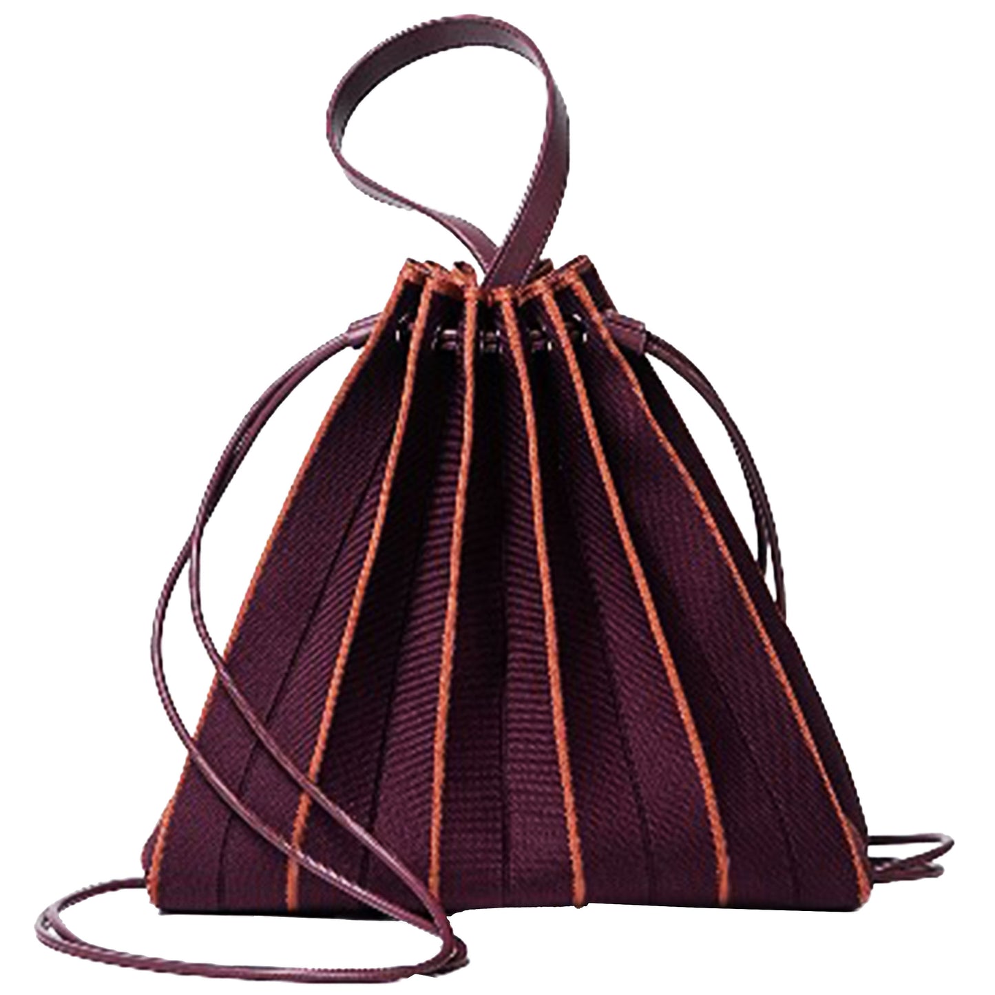 SURKANA - Borsa/zaino in maglia plissettata con necessaire