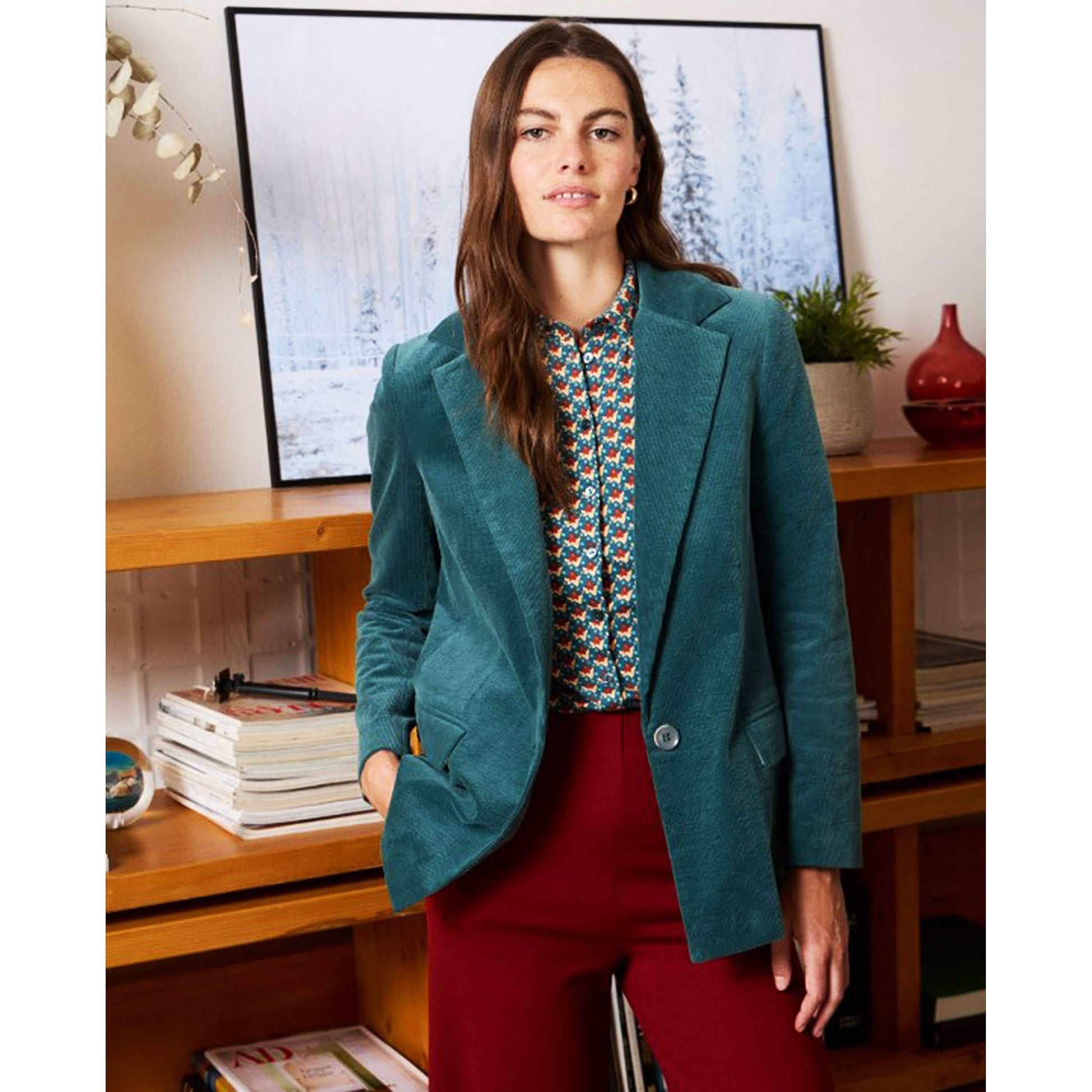 SURKANA - Blazer in velluto a coste con fodera-SURKANA-VIALESCARPE