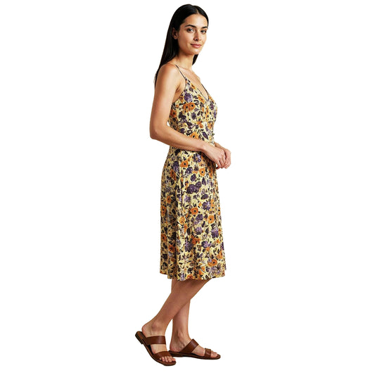 SURKANA Vestito floreale in viscosa con bottoni frontali