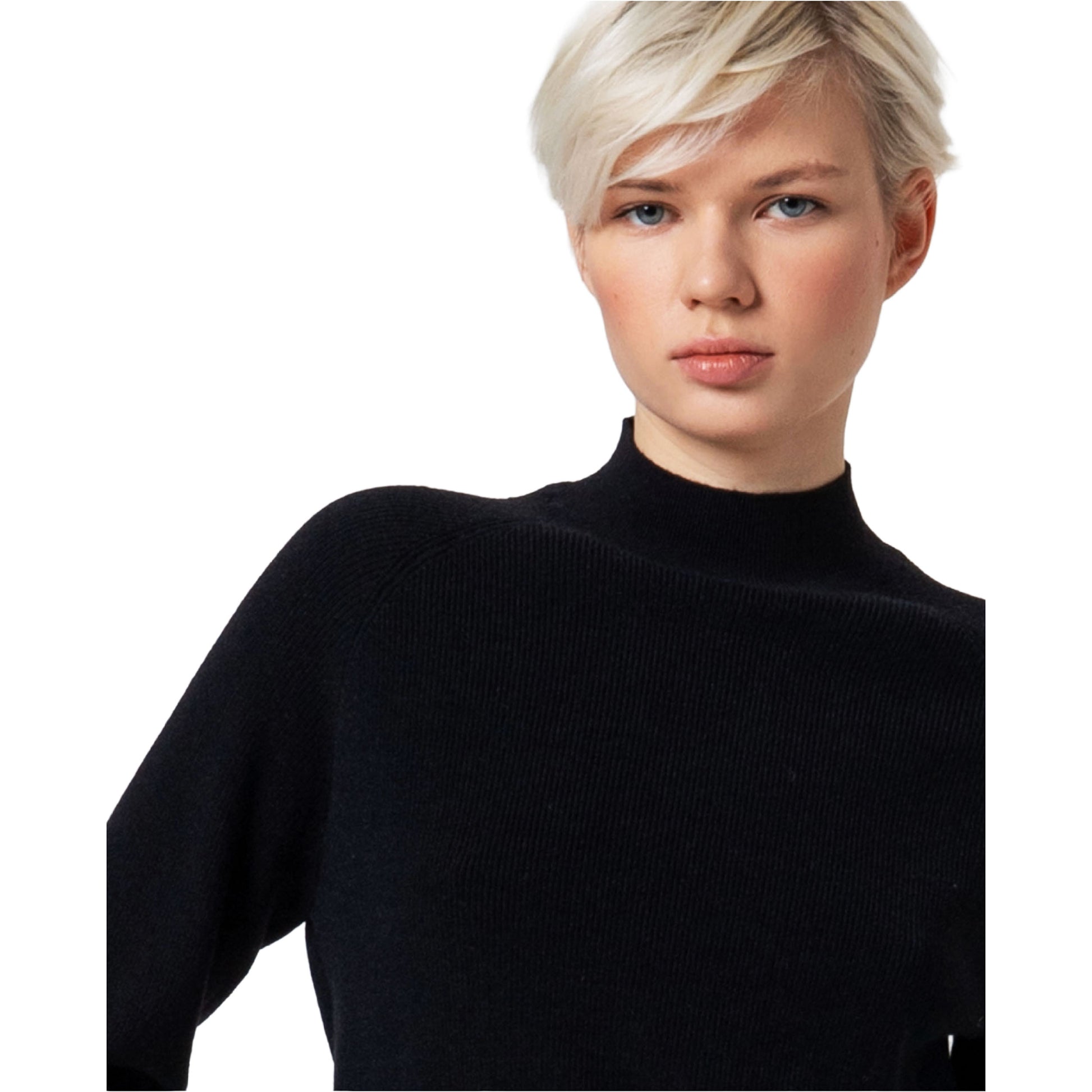 SURKANA - Maglione aderente collo perkins e maniche raglan-SURKANA-VIALESCARPE