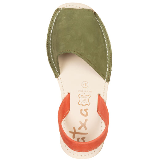 ATXA Minorchine Suede Oliva e Arancio