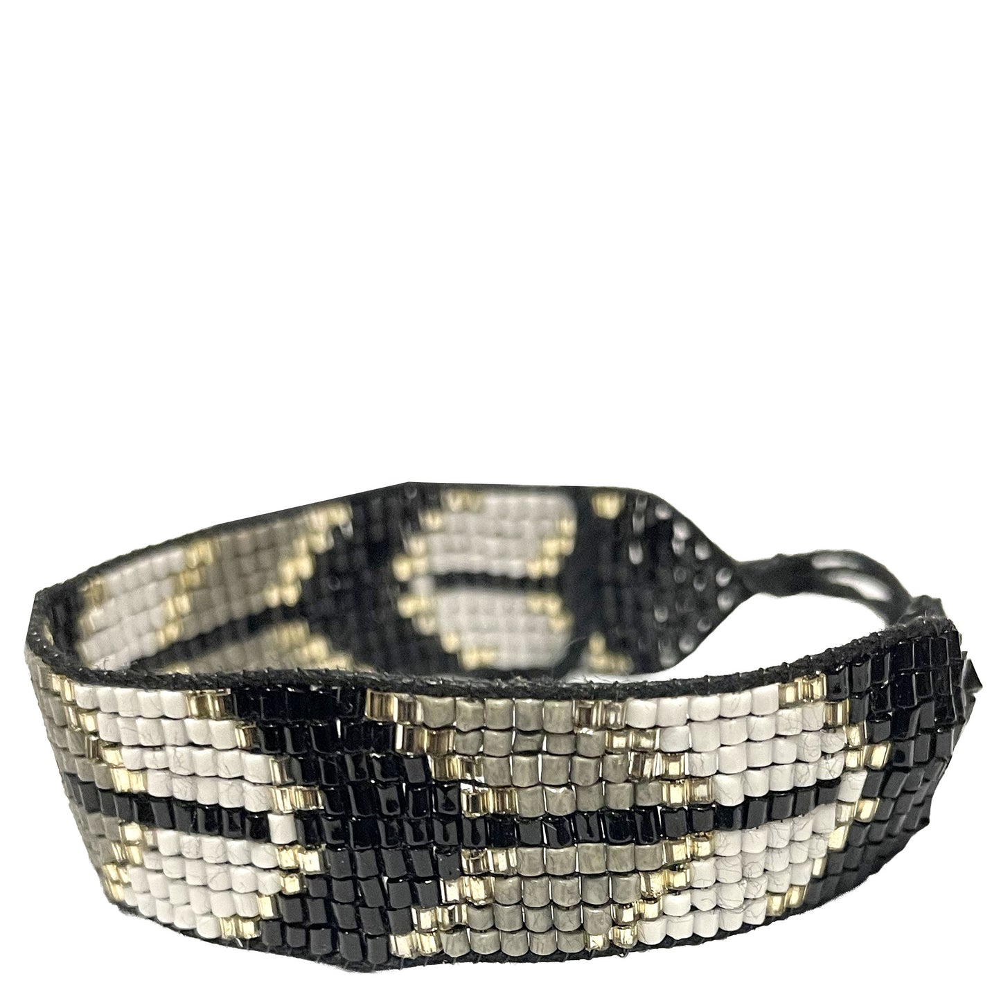 SURKANA Bracciali medi perline giapponesi black