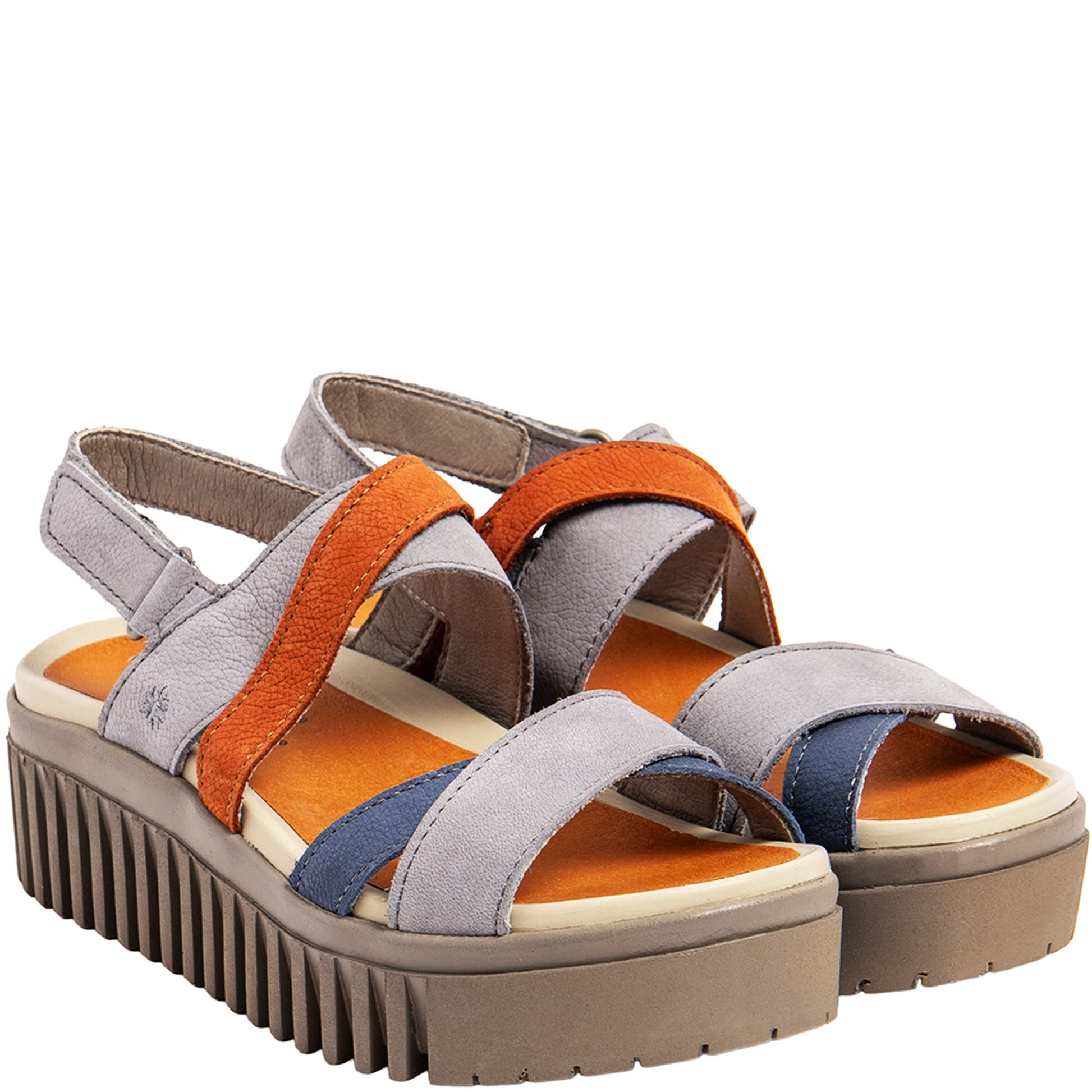 ART COMPANY Sandali BRIGHTON Orange Denim-ART®-VIALESCARPE