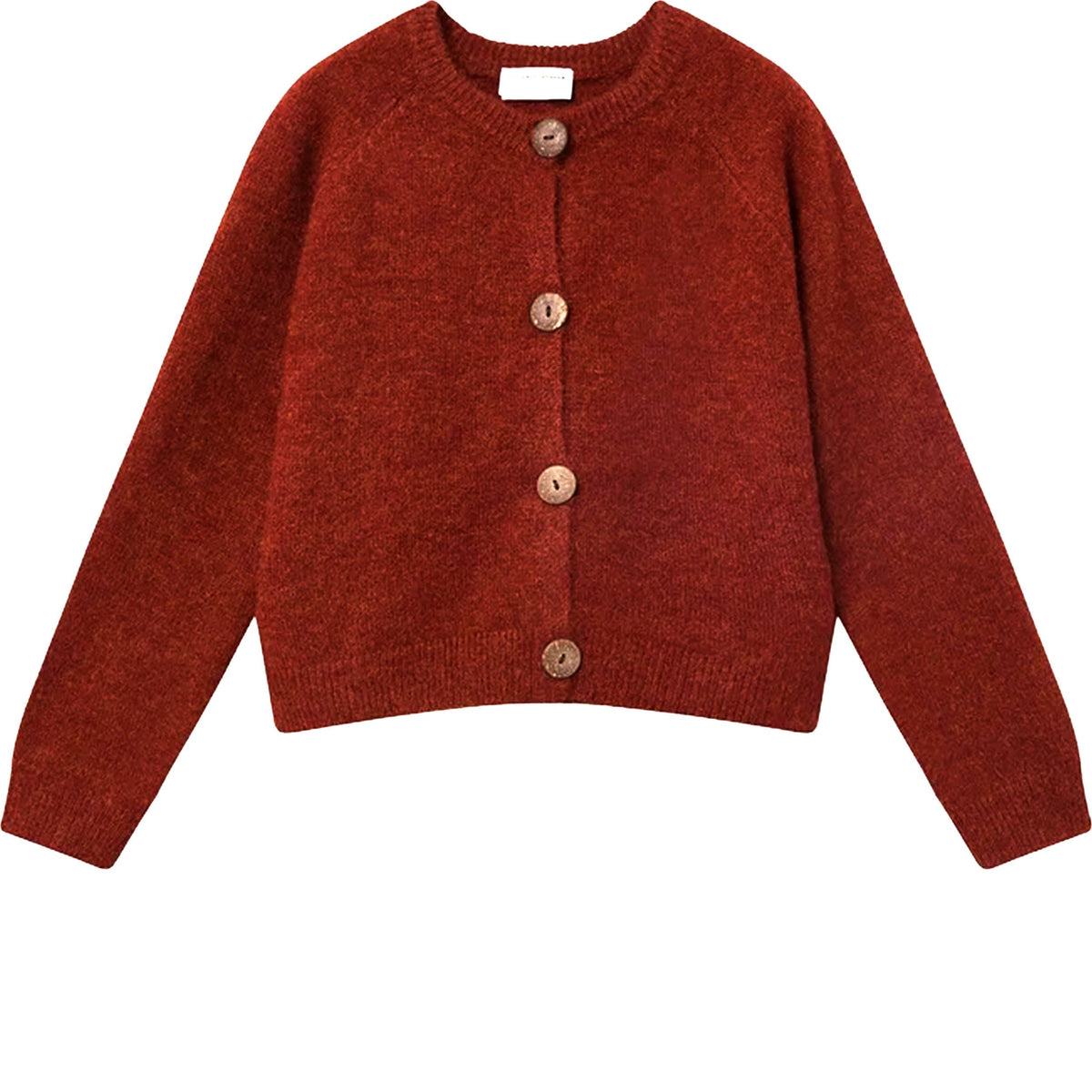 COMPAÑÍA FANTÁSTICA Cardigan in maglia di misto lana Ruggine