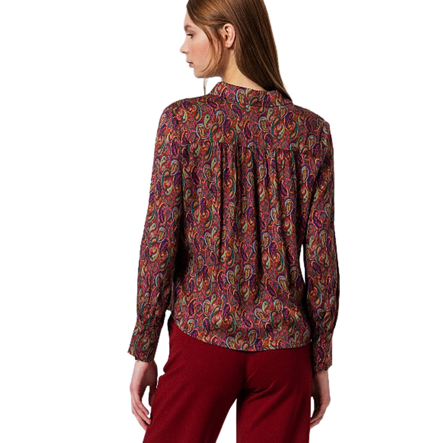 SURKANA - Camicia con stampa paisley fluida multicolore-SURKANA-VIALESCARPE