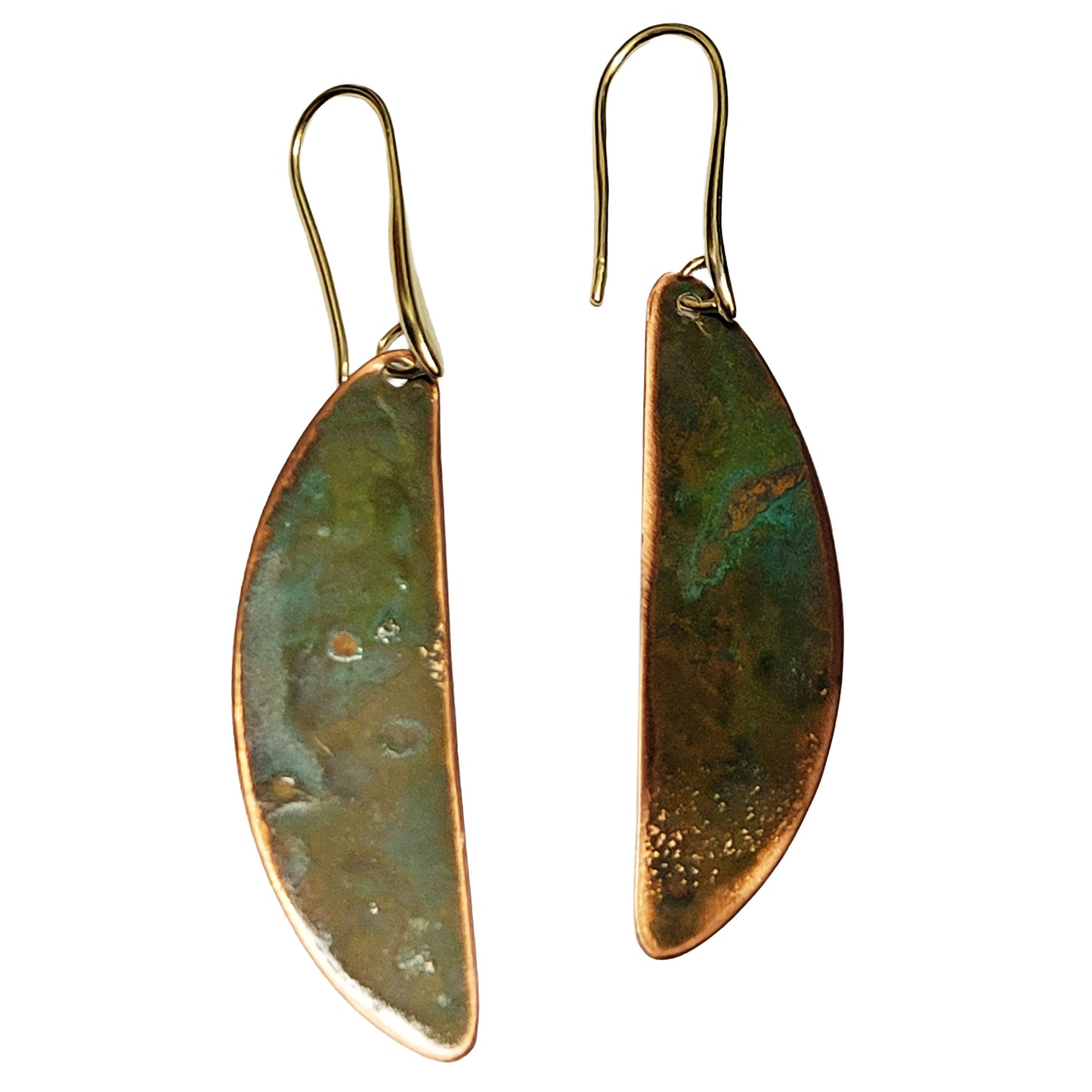 HOIKO Orecchini in rame e ottone foglia di Loto 02