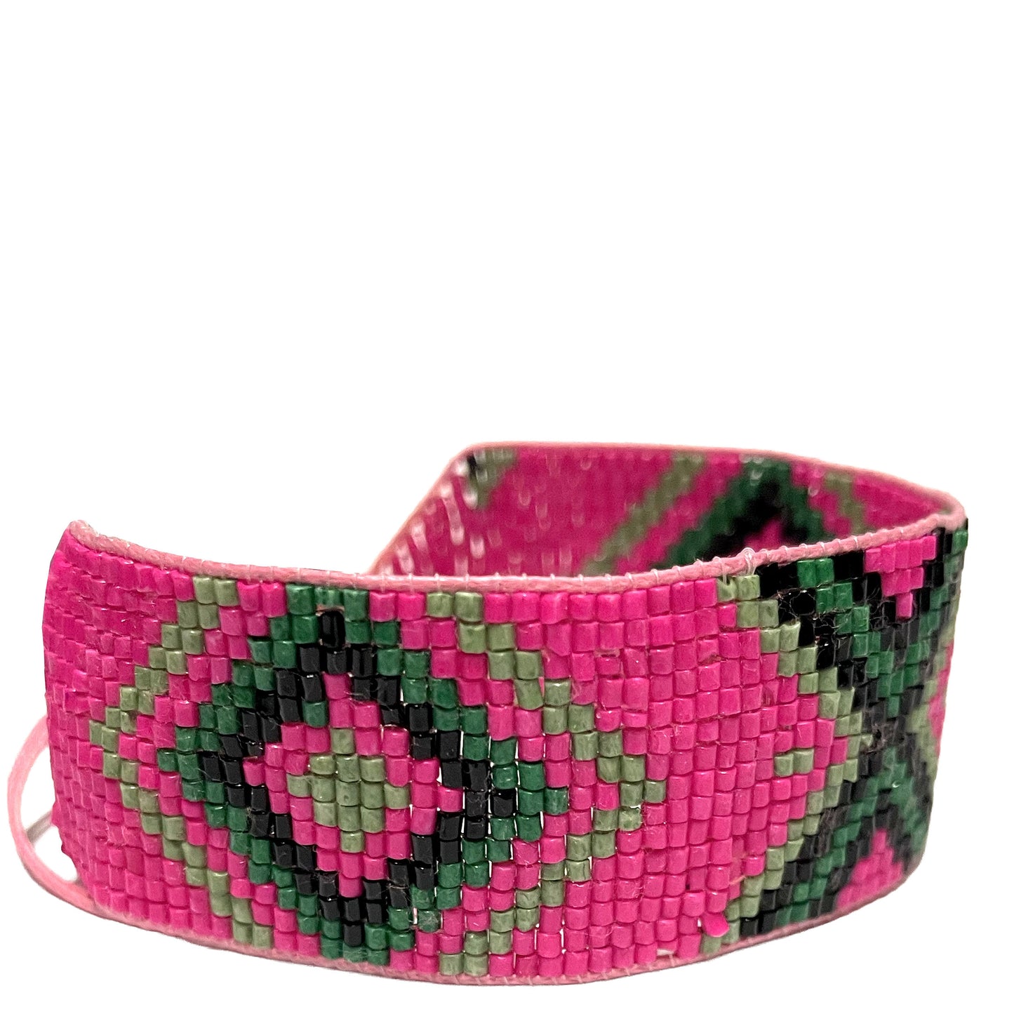 SURKANA Bracciali alti perline giapponesi rosa