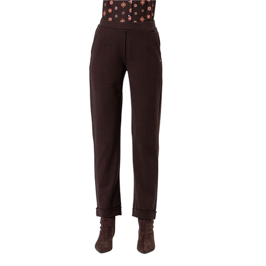 SURKANA Pantalone Chino in Maglia Cioccolato-SURKANA-VIALESCARPE