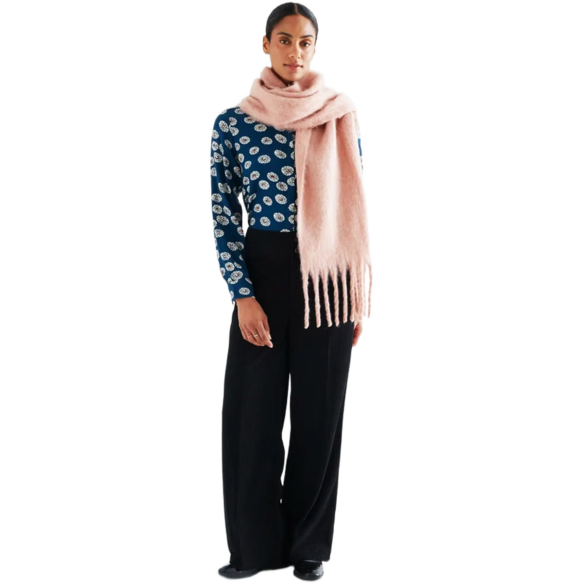 COMPAÑÍA FANTÁSTICA Camicia blu con stampa Carthamus
