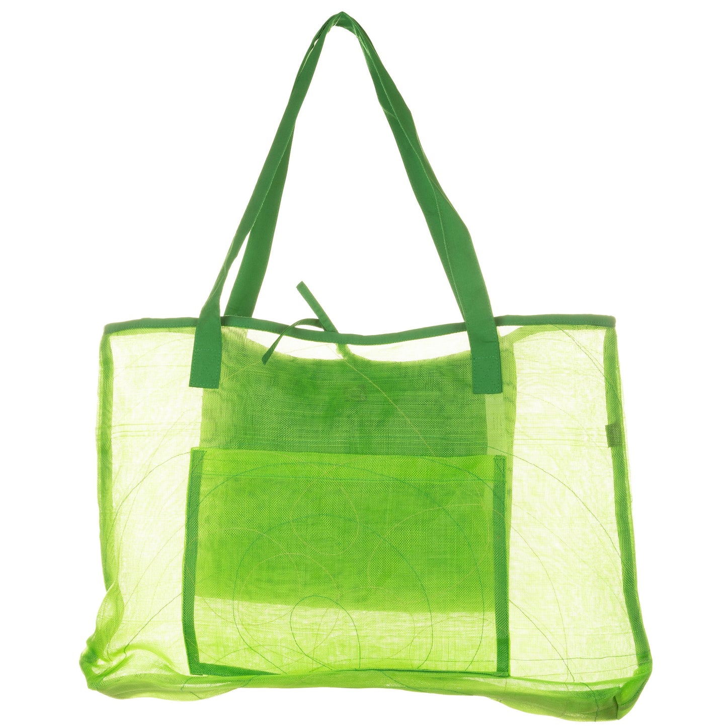 Borsa LATIN rete trasparente verde fluo