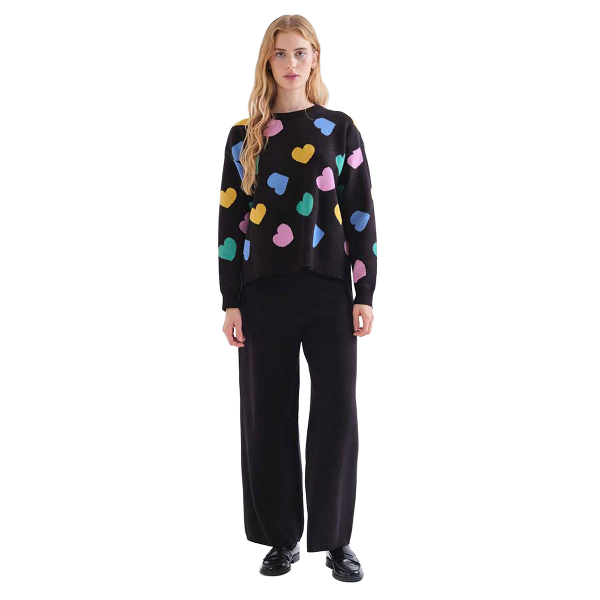 COMPAÑÍA FANTÁSTICA Maglia Candy Nera
