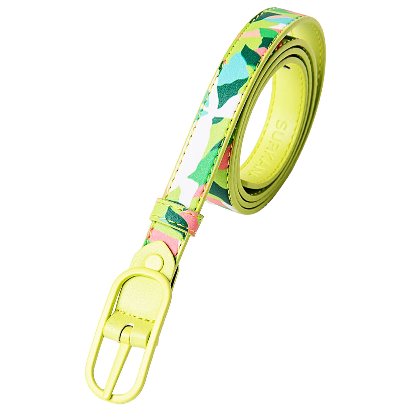 Surkana Cintura Reversibile Giallo Lime e fantasia