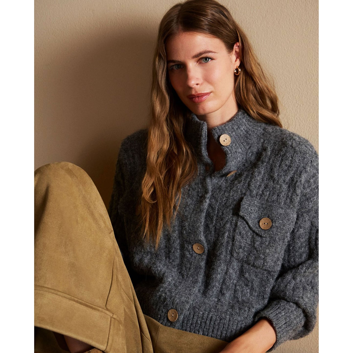 SURKANA - Cardigan oversize in maglia attorcigliata-SURKANA-VIALESCARPE