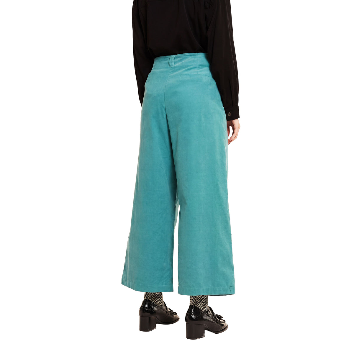PEPALOVES Pantalone di velluto a coste fine verde