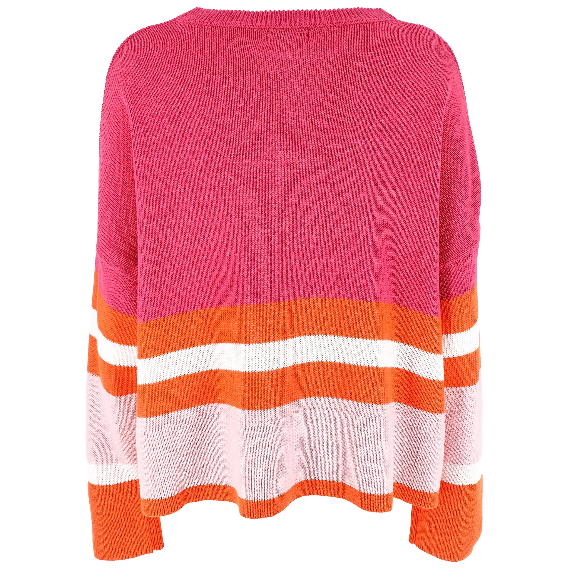 KARAKORUM Maglia DIANA Fuxia Righe in Contrasto-KARAKORUM-VIALESCARPE