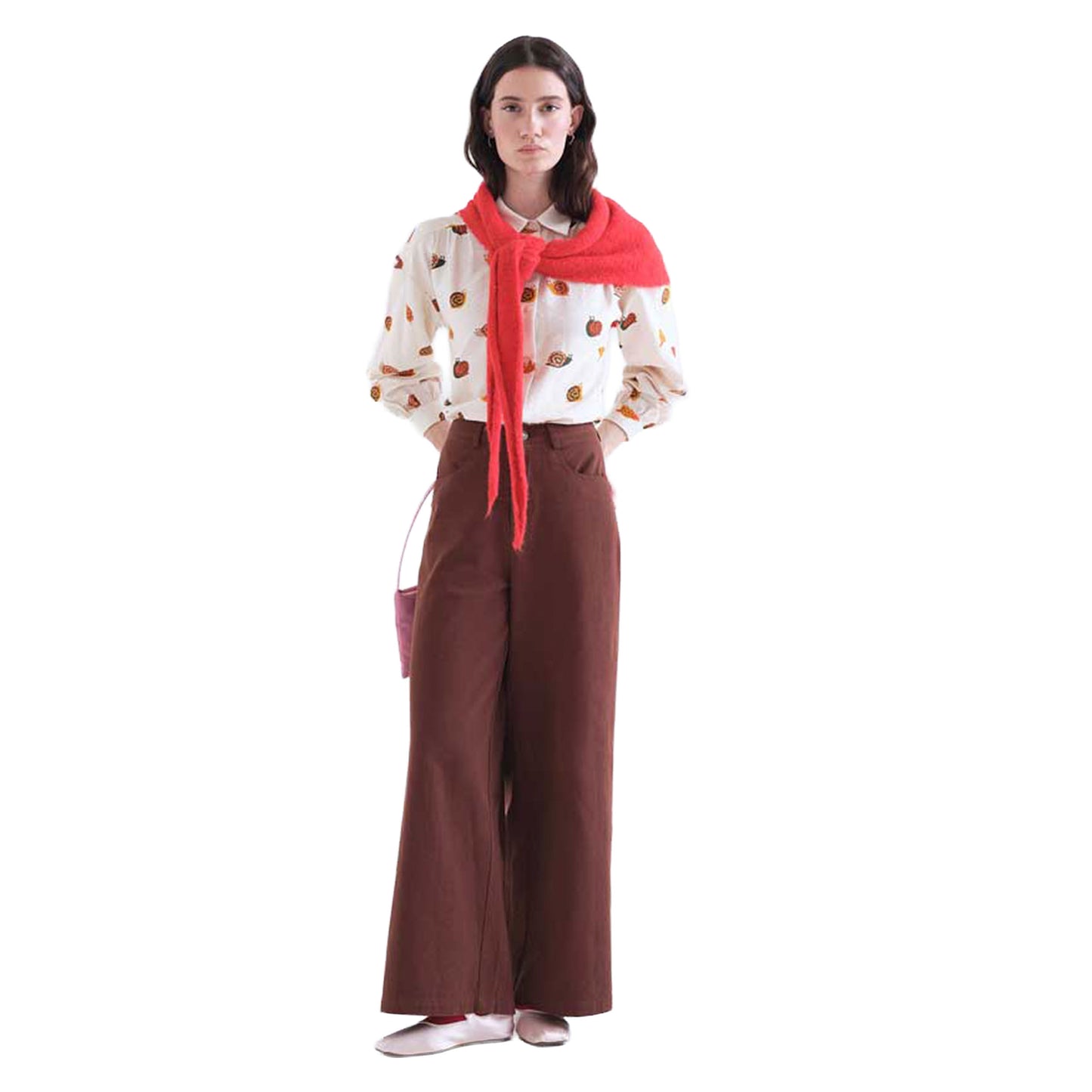 COMPAÑÍA FANTÁSTICA Pantaloni in denim marrone