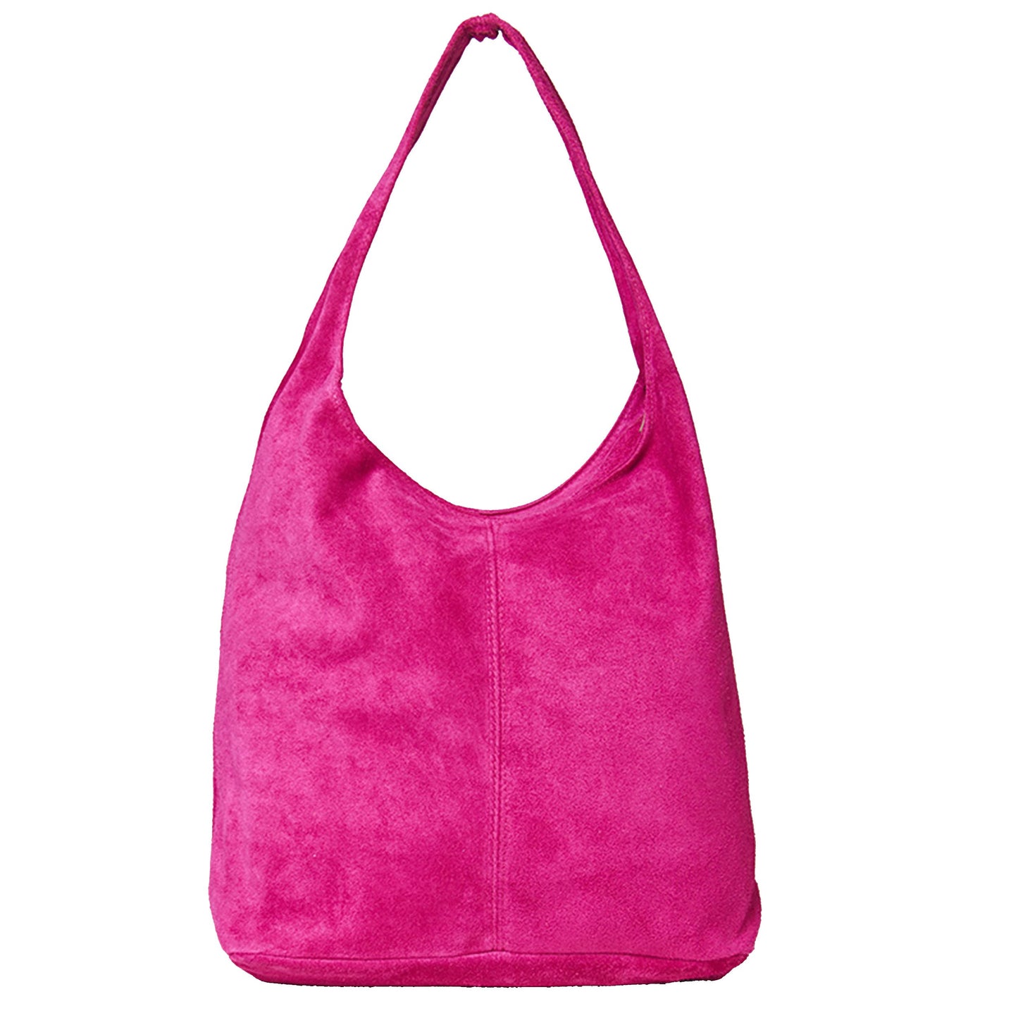 Borsa Suede Sacca Grnde con zip Fuxia