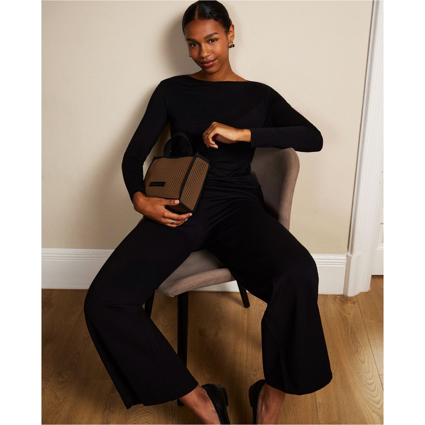 SURKANA - Mini shopper in maglia con zip e doppio manico