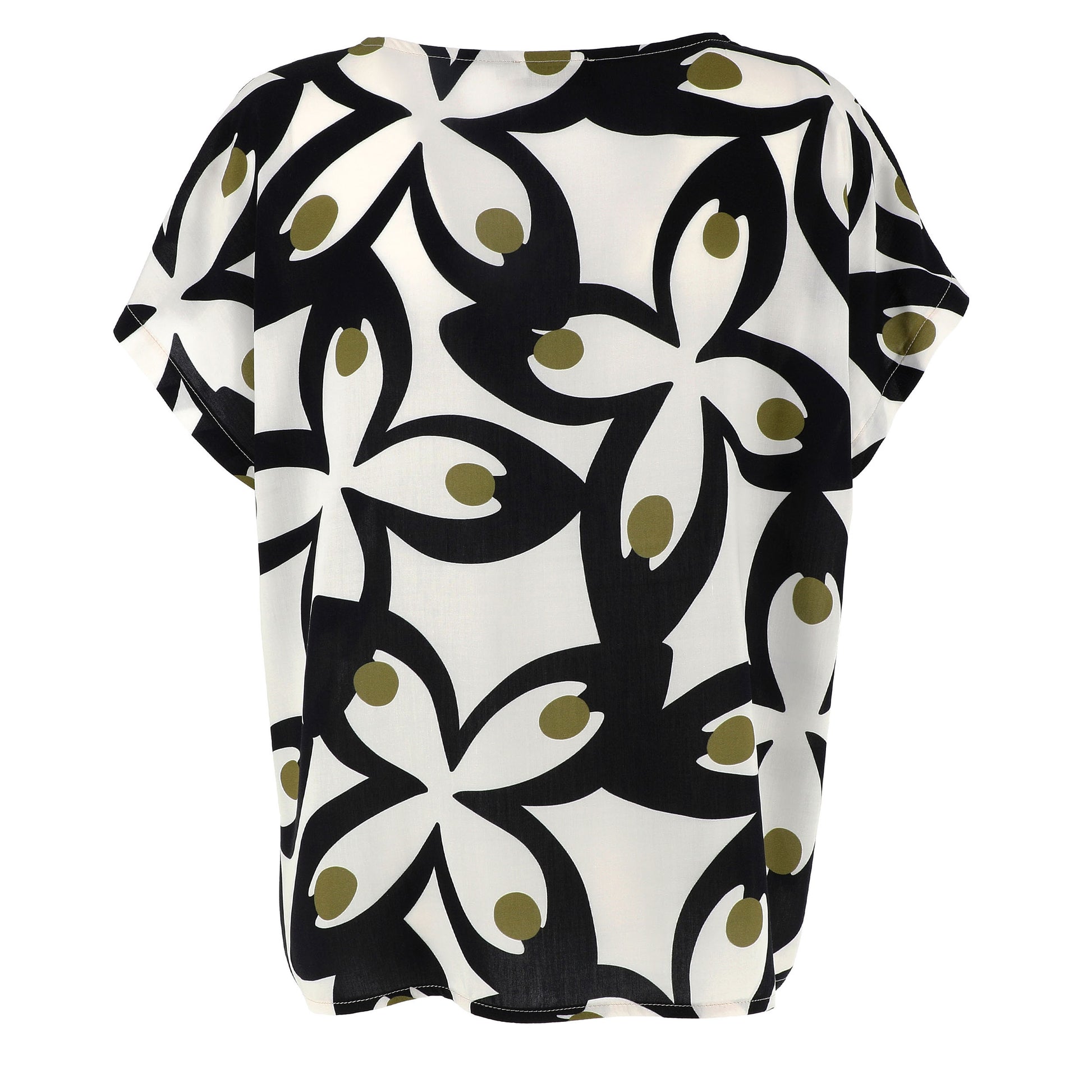 KARAKORUM Blusa FIAMMA Panna e Nero-KARAKORUM-VIALESCARPE