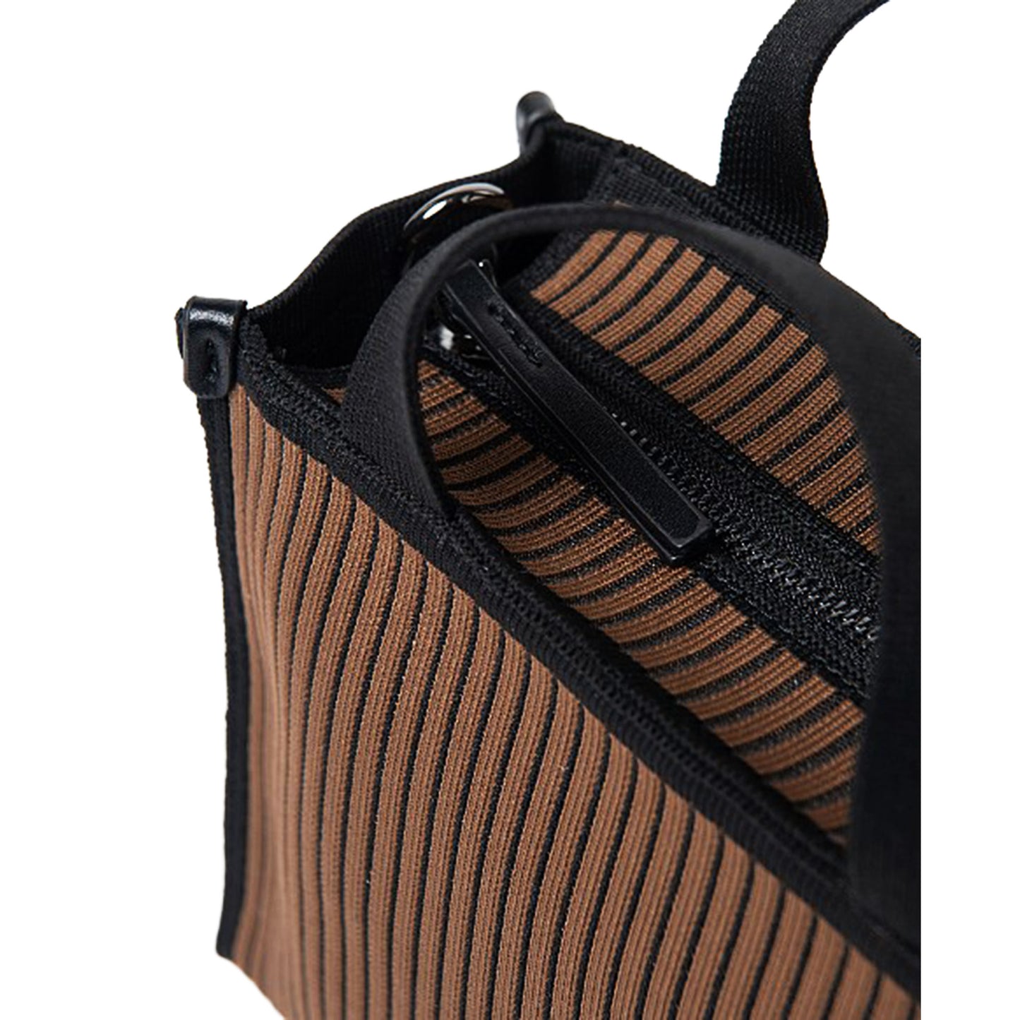 SURKANA - Mini shopper in maglia con zip e doppio manico
