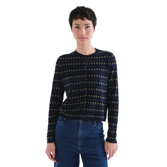 COMPAÑÍA FANTÁSTICA Cardigan Jacquard Blu Navy