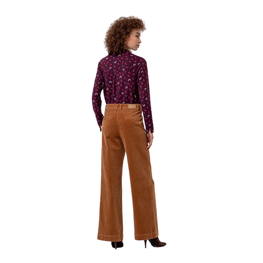SURKANA Pantalone Wide Leg in Velluto Toffee-SURKANA-VIALESCARPE