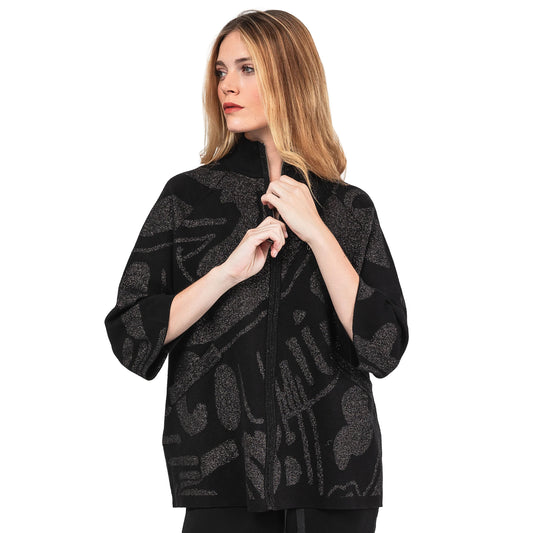 ANEKKE - Cardigan nero e argento-ANEKKE-VIALESCARPE