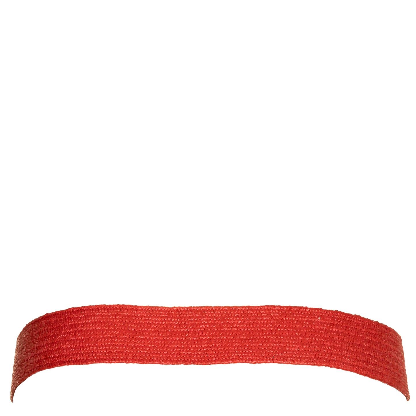 Cintura Elastica Fibbia ovale Rafia Rosso