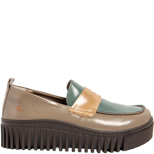 THE ART COMPANY Mocassini NAPPA SHINNY TAUPE-PEPPERMINT/BRIGHTON
