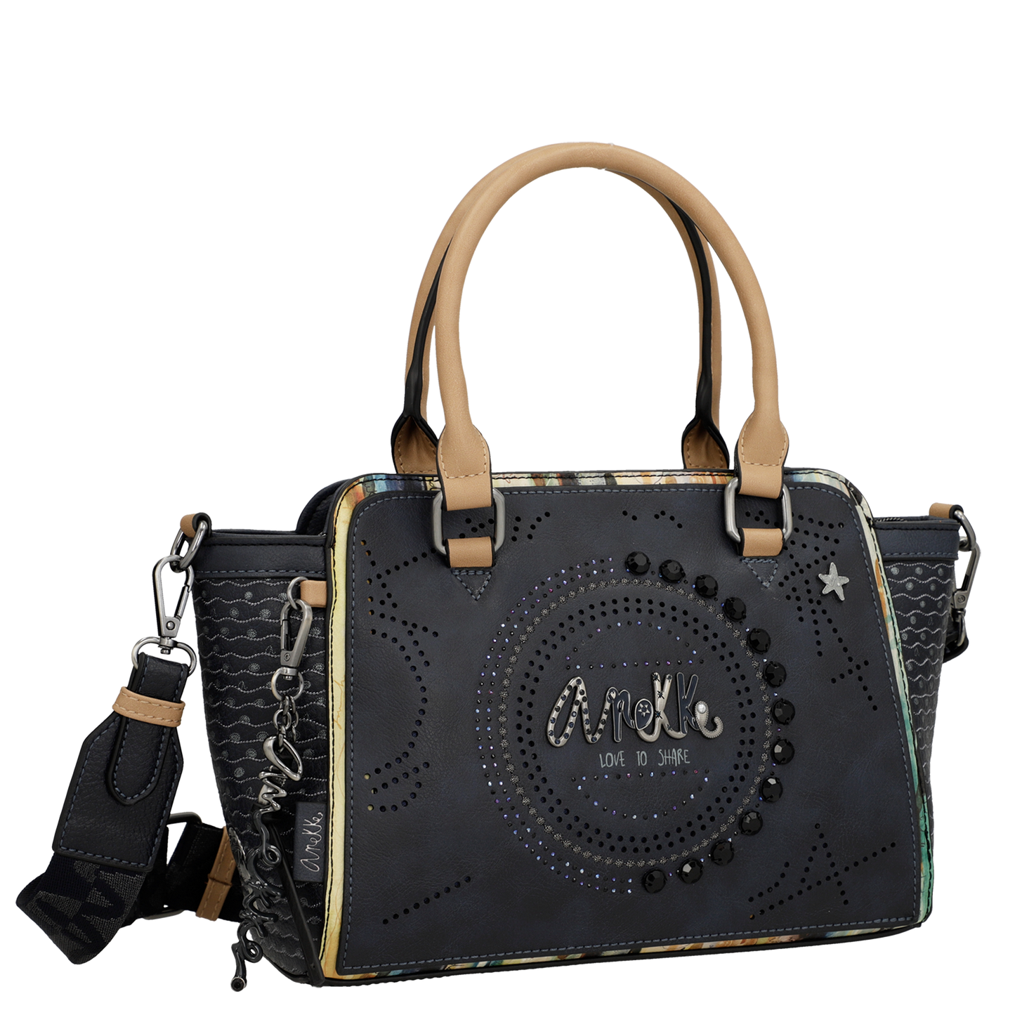 Borsa manici corti - HOLLYWOOD Studio blu navy