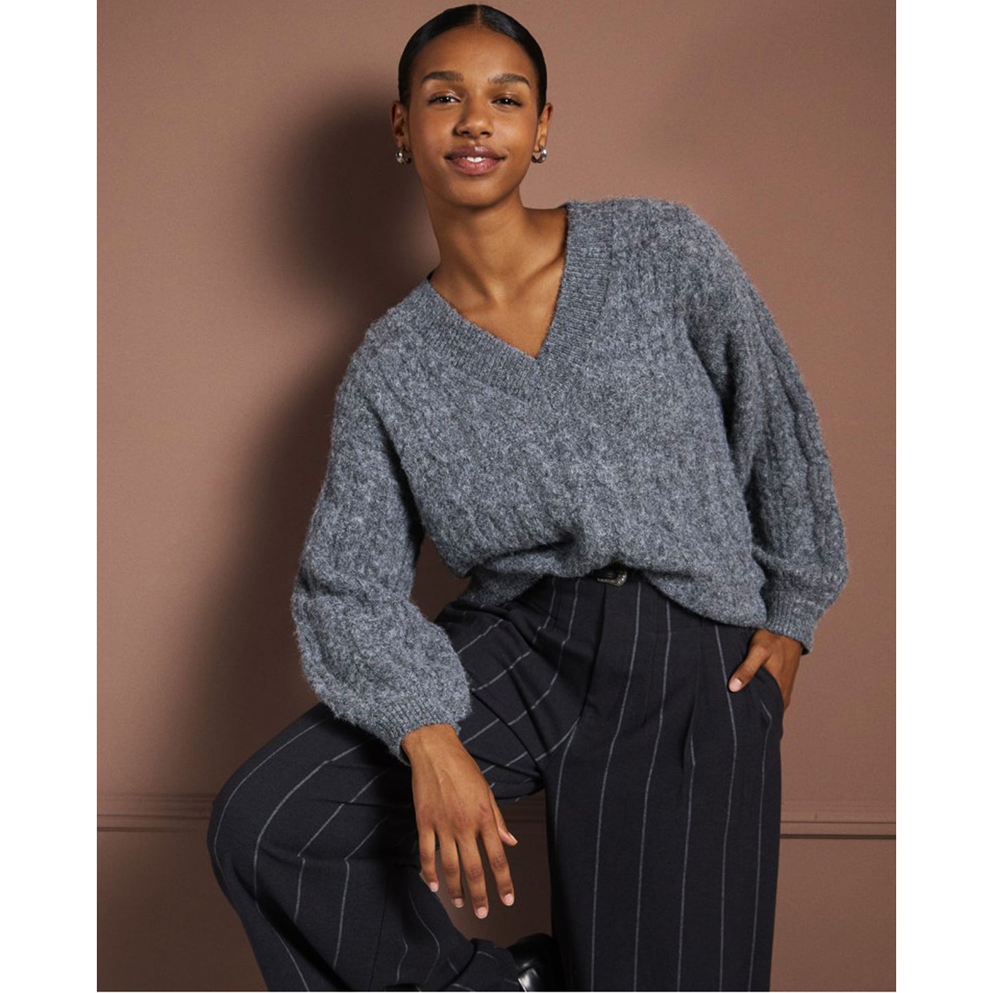 SURKANA - Maglione oversize a trecce-SURKANA-VIALESCARPE