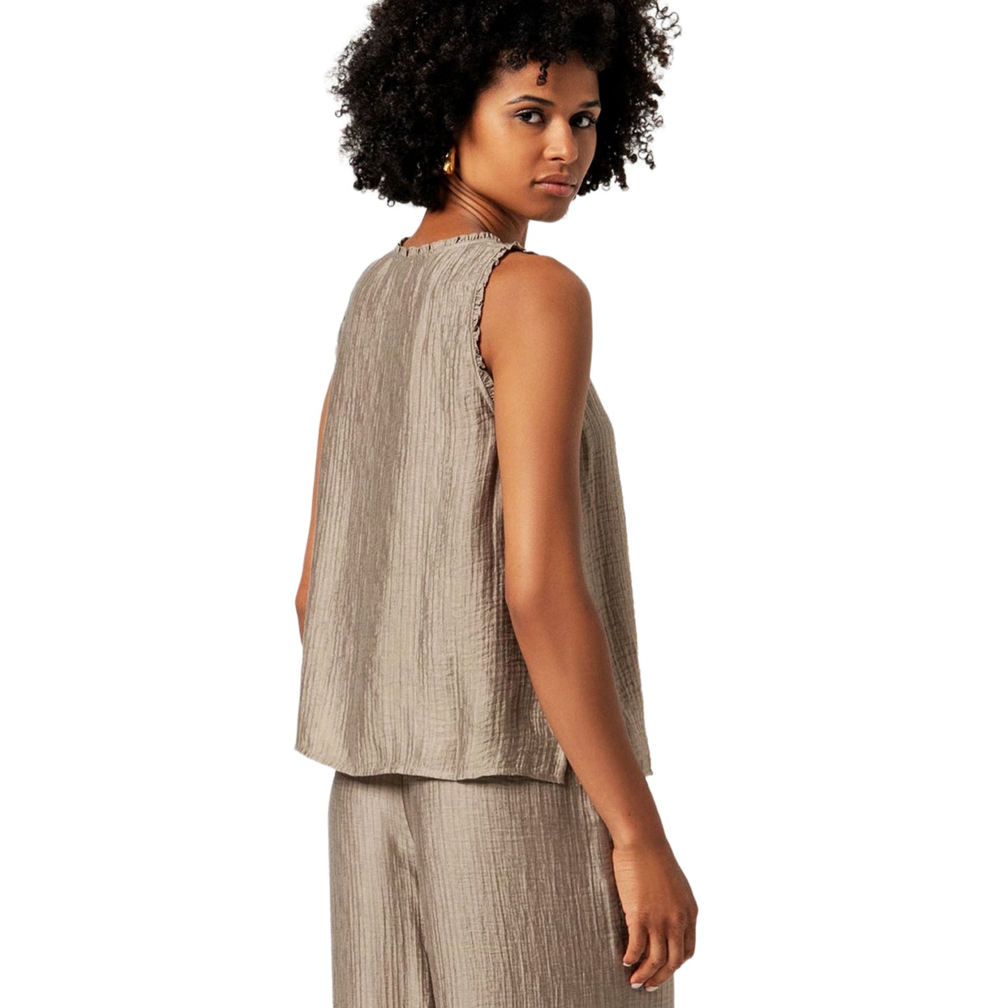 Surkana Top scollo a V Beige