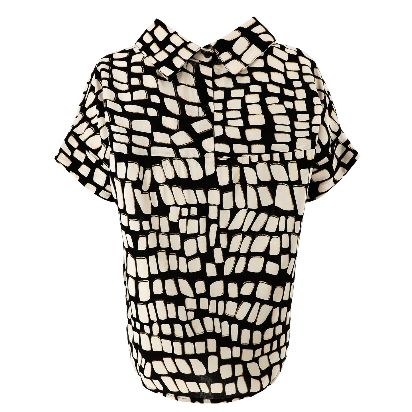 KARAKORUM Camicia PRECIOUS Ecru e Nero-KARAKORUM-VIALESCARPE